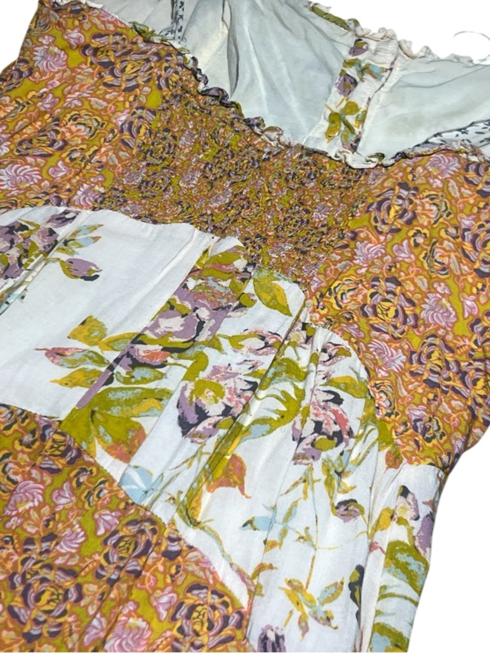 Free People Lover Boy Boho Floral Tiered Patchwork Maxi Dress - Picture 6 of 10